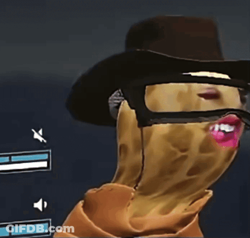 Peanut Wearing Purple Yellow Blue Hat GIF