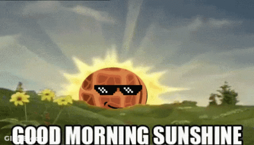 Peanut Wearing Sunglasses Saying Good Morning Sunshine GIF