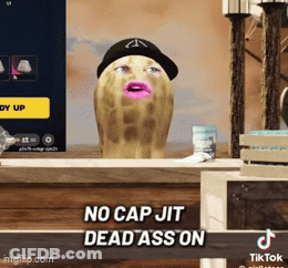 Peanut With Pink Lip And Hat No Cap Jit Dead Ass On GIF