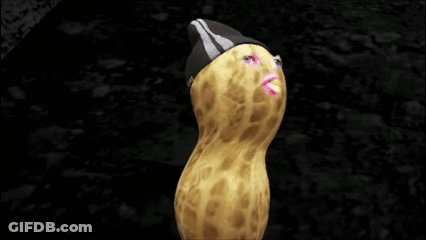 Peanut With Woman Face Wearing Hat GIF