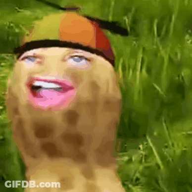 Peanut With Woman's Face GIF