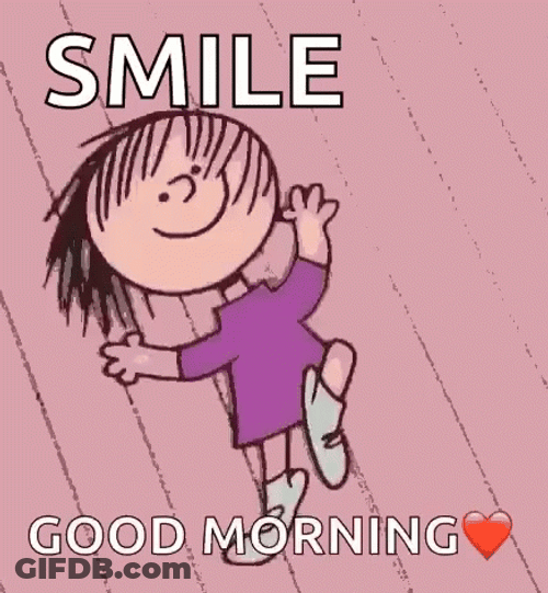Peanuts Charlie Brown Dancing Good Morning Cartoon GIF