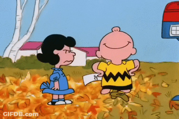 Peanuts Charlie Brown Dancing On Annoyed Lucy GIF