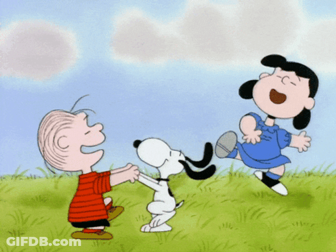 Peanuts Charlie Snoopy Lucy Dancing GIF