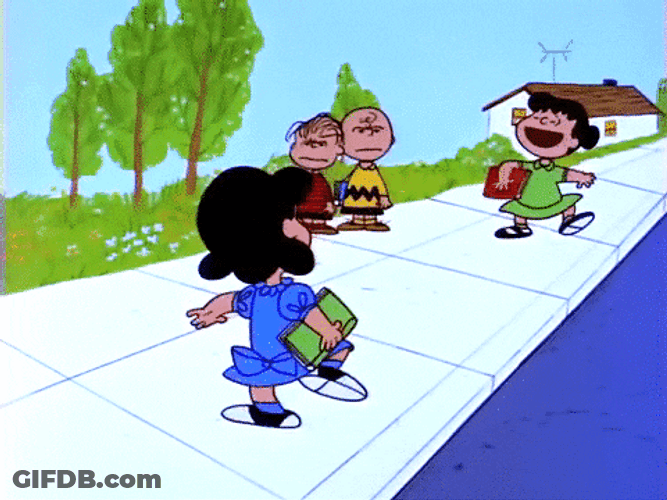 Peanuts Lucy Happily Dancing GIF