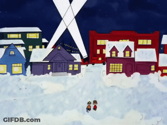 Peanuts Merry Christmas Charlie And Linus At Party GIF