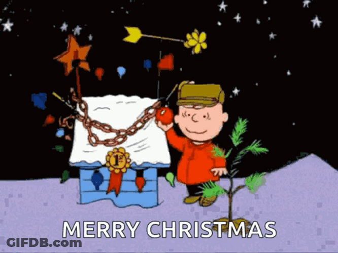 Peanuts Merry Christmas Charlie Brown GIF