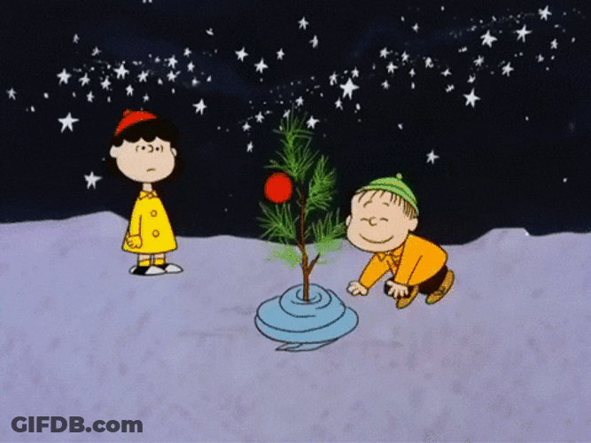 Peanuts Merry Christmas Linus And Lucy Van Pelt GIF