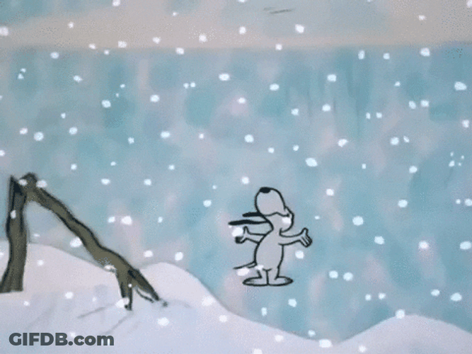 Peanuts Merry Christmas Snoopy Ice Skating GIF