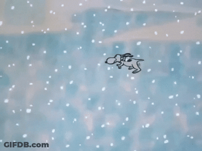 Peanuts Merry Christmas Snoopy Skating With Lucy Violet GIF