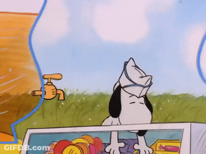 Peanuts Snoopy Selling Valentines Candies And Chocolates GIF