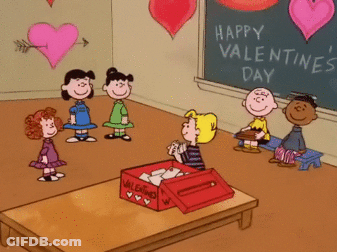 Peanuts Snoopy Valentines Day  Love Letters Giving GIF