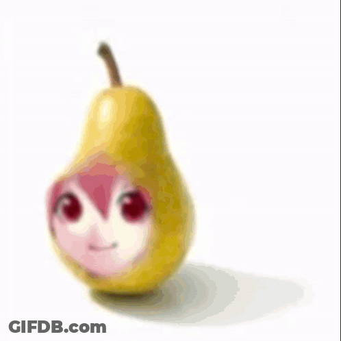 Pear With Face GIF