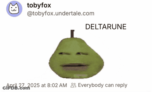 Pear With Face Deltarune GIF