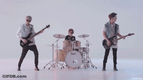 Pearl Drum Set Played By Young Men GIF