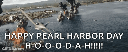 Pearl Harbor Day Is Being Celebrated With An Aerial View Of The Battle GIF