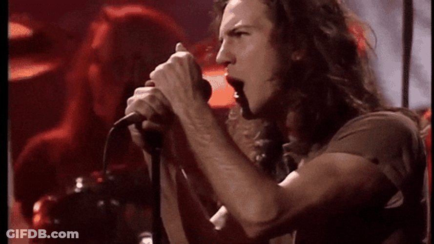 Pearl Jam Eddie Vedder Belting Out GIF