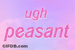 Peasant In Pink Glitter On Purple Background GIF