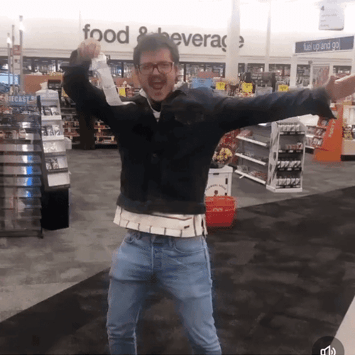 Pedro Pascal Eating Sandwich At The Market GIF