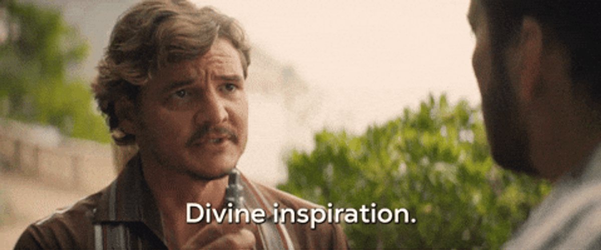 Pedro Pascal Eating Sandwich Divine Inspiration GIF