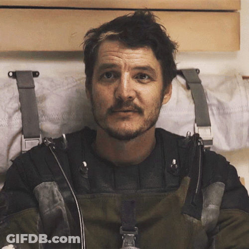 Pedro Pascal Long Stare Concerned Look GIF