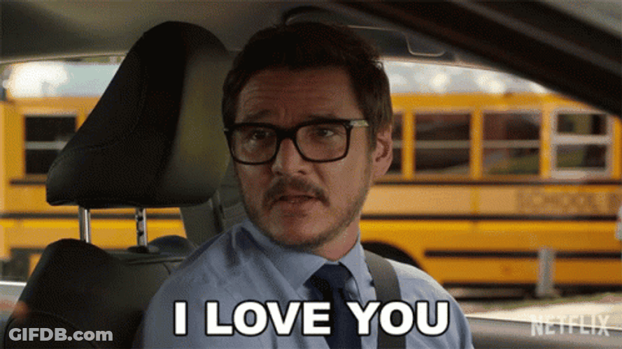 Pedro Pascal Nerd Guy I Love You GIF