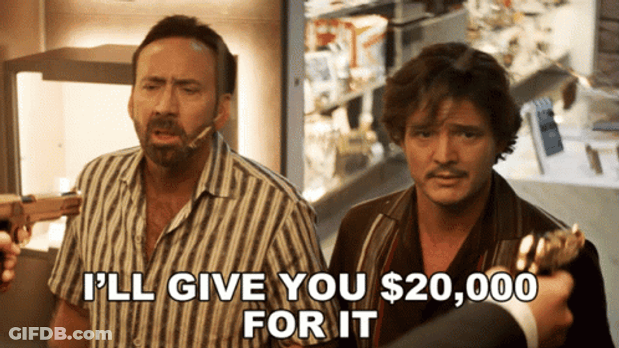 Pedro Pascal Nicolas Cage Option Given GIF