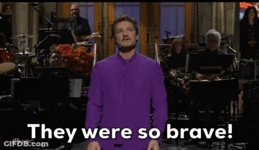 Pedro Pascal Nicolas Cage They Were So Brave GIF