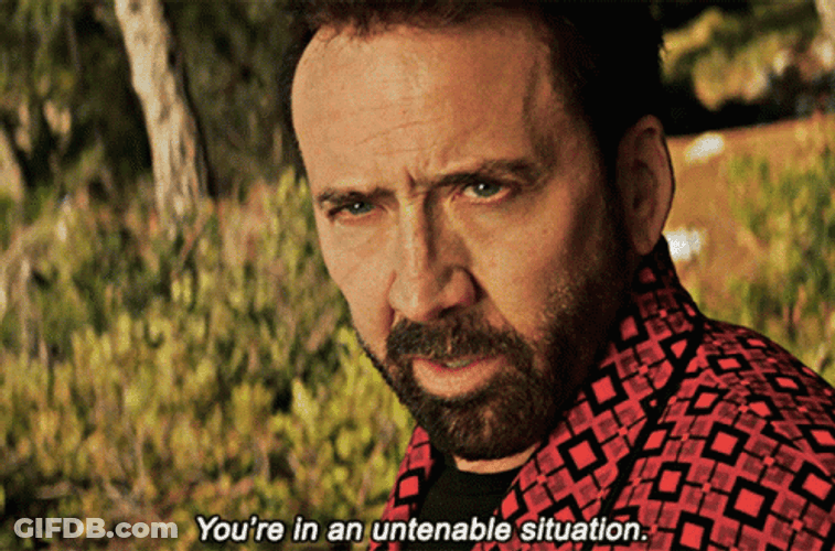 Pedro Pascal Nicolas Cage Untenable Situation GIF