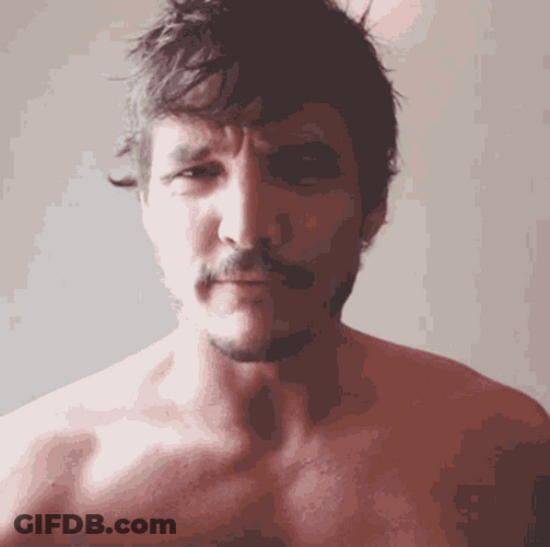 Pedro Pascal Serious Face Counting Hands GIF