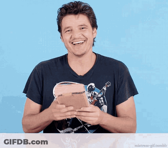 Pedro Pascal Yay Happy Laughing Celebrating GIF