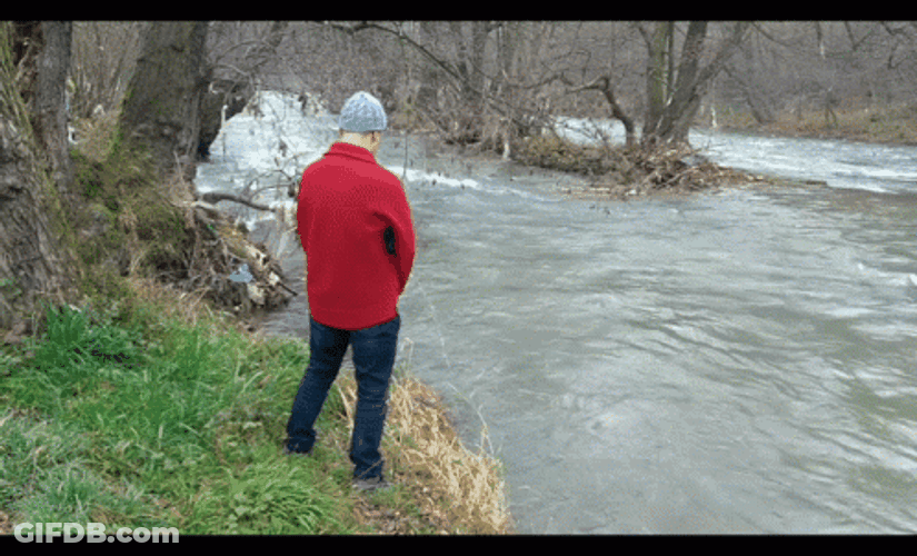 Pee On The River GIF