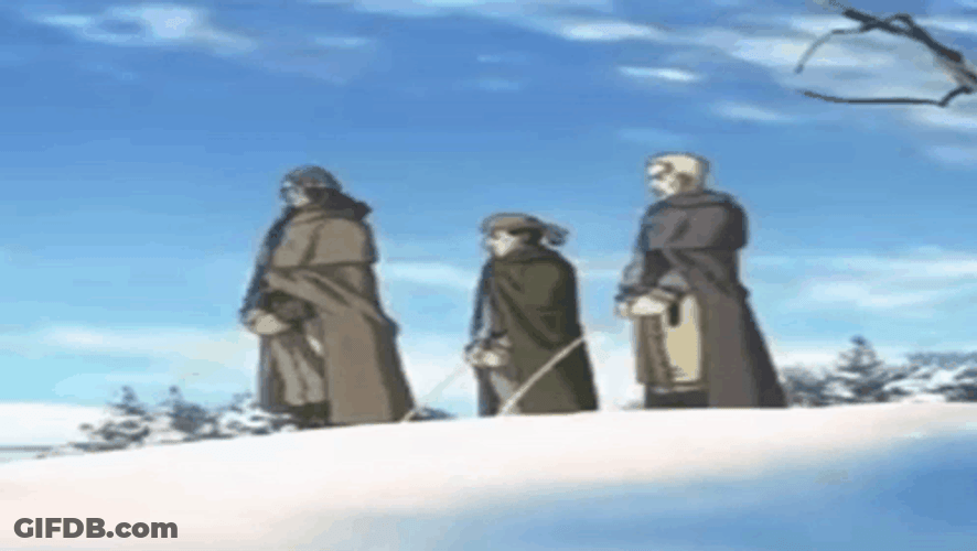 Pee Pissing On The Snow Ground GIF