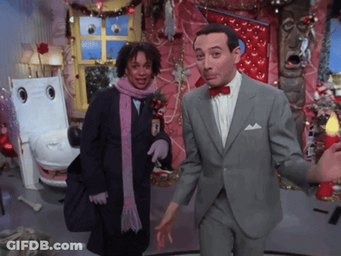 Pee Wee Herman And Reba The Mail Lady GIF