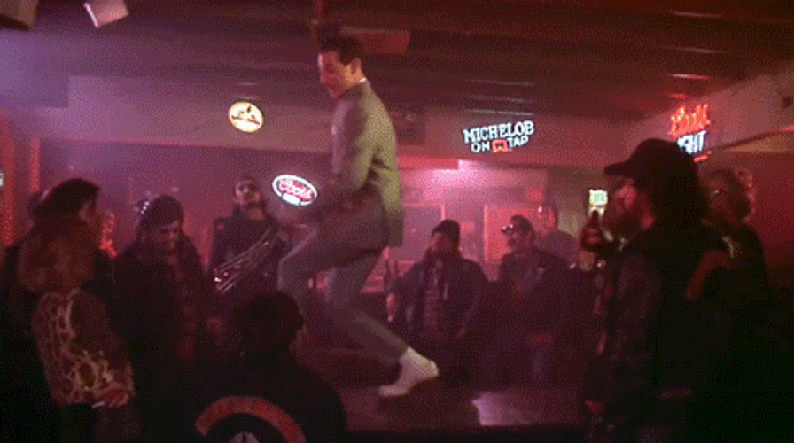 Pee Wee Herman Dancing On Stage GIF