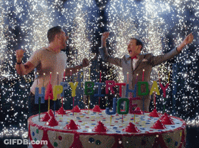 Pee Wee Herman Happy Birthday Joe GIF