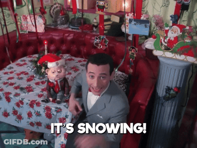 Pee Wee Herman It's Snowing GIF