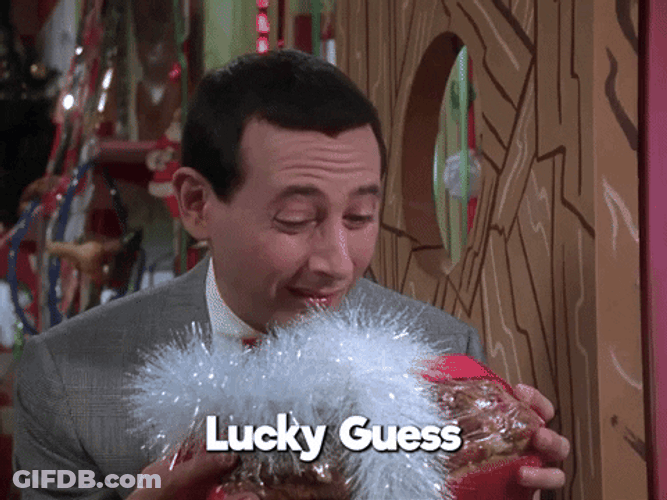 Pee Wee Herman Lucky Guess GIF