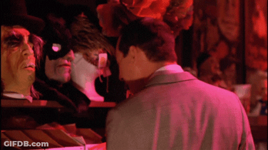 Pee Wee Herman Wearing Fake Ears GIF