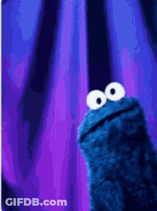 Peek Cookie Monster GIF