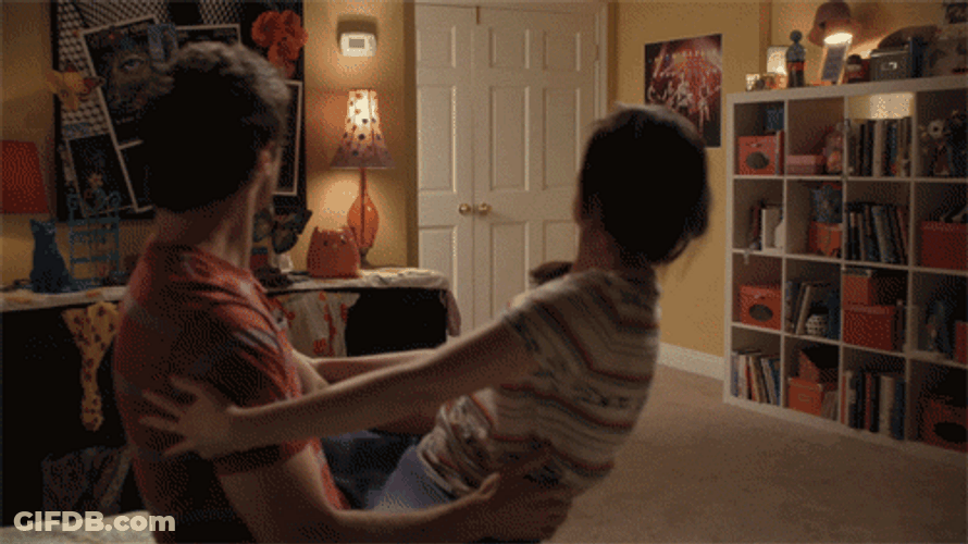 Peeking Behind The Door Knob GIF