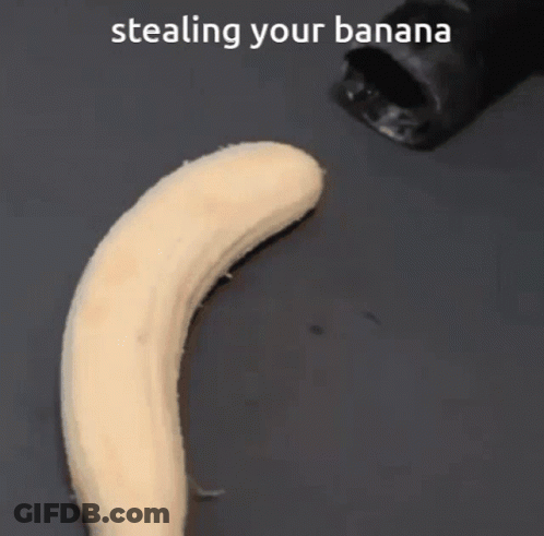 Peeling Banana With Stealing Your Banana GIF