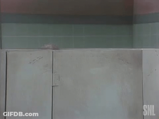 Peeping At Dumb And Dumber Bathroom GIF