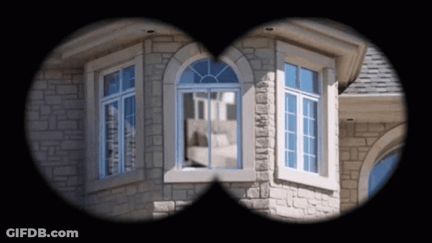 Peeping Tom Watching Fat Guy Meme GIF