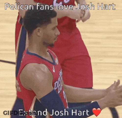 Pelican Fans Love Josh Hart Heart GIF