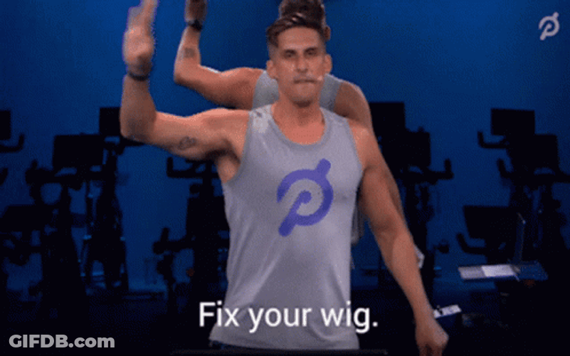 Peloton Cody Rigsby Fix Your Wig GIF