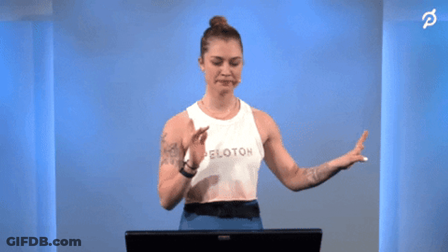 Peloton Instructor Chill Spinning Workout GIF