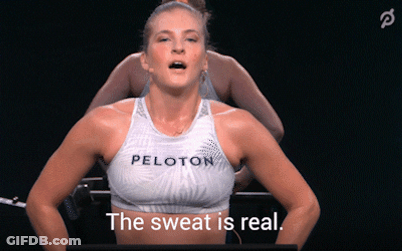 Peloton Instructor Sweat Is Real Workout GIF