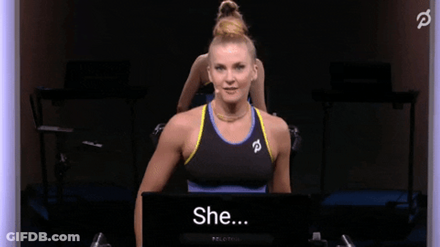 Peloton Treadmill Walking Fist Pump GIF