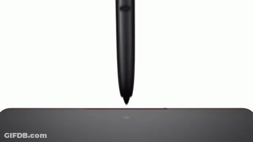 Pen Drawing Line On Black Surface Saying Screen Image Simulated GIF